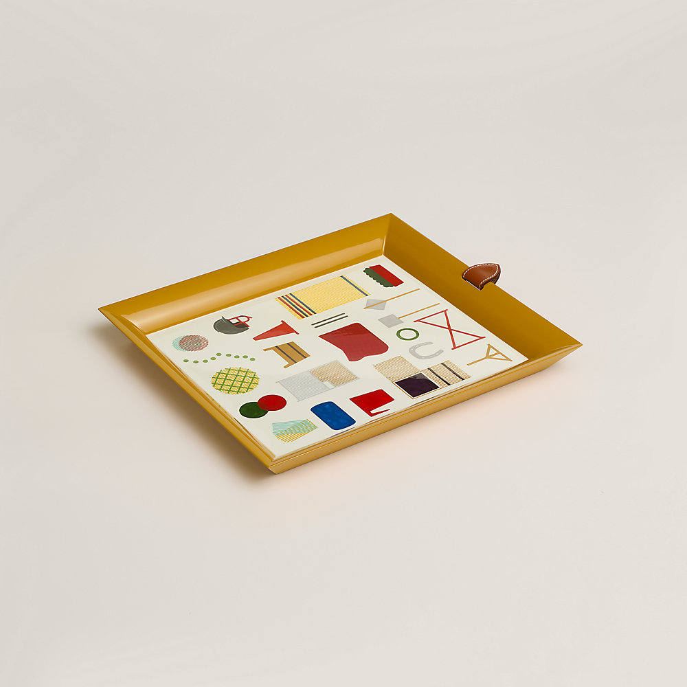 HERMESトレー Atrium Saut Hermès tray, small model - Yellow | Hermès USA